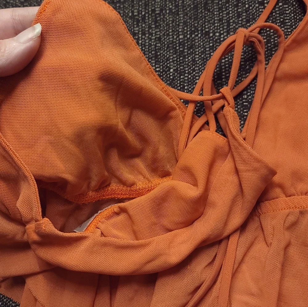UO sheer coral crop - Picture 4 of 5